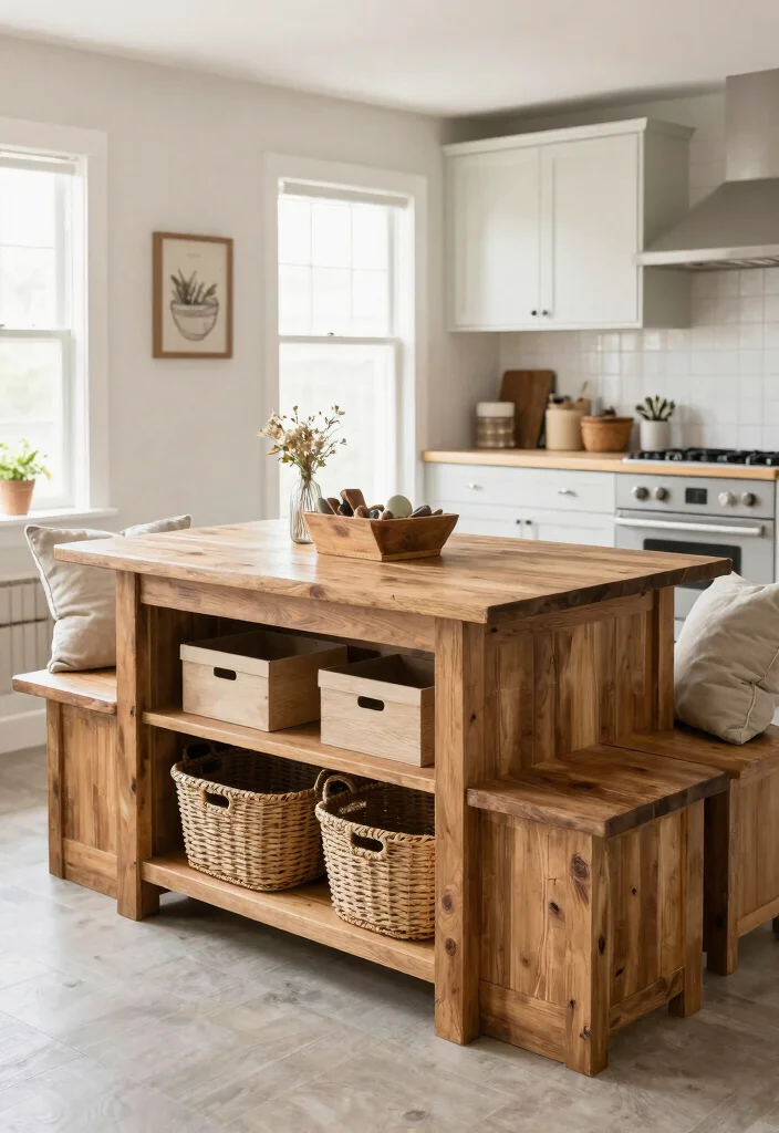 15 Bench Kitchen Table Ideas With Casual Comfort - 8. Functional Farmhouse 1