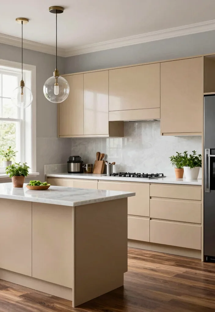 15 Brown Painted Kitchen Cabinets Ideas With Warm Tone - 5. Light Espresso Elegance 1