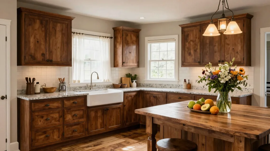 15 Brown Painted Kitchen Cabinets Ideas With Warm Tone