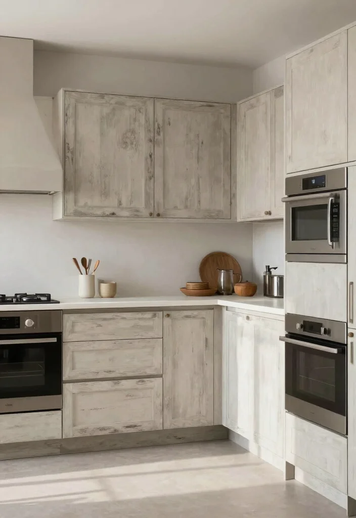 15 Distressed Kitchen Cabinets Ideas With Rustic Character 14 15 Distressed Kitchen Cabinets Ideas With Rustic Character - 14. Minimalist Rustic Style 1