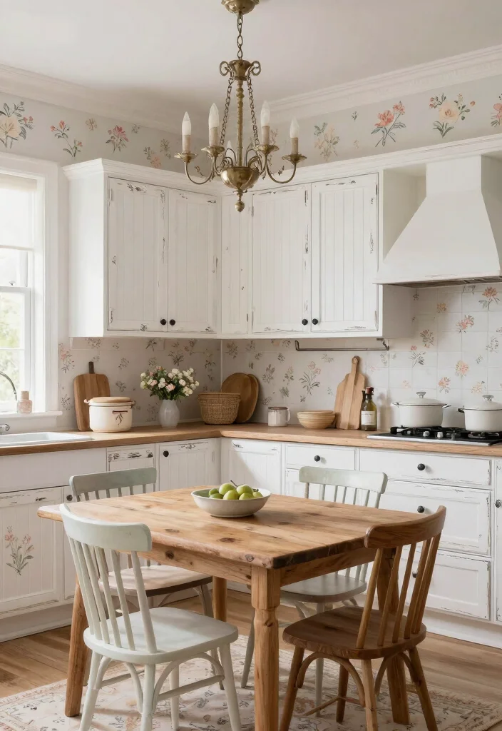 15 Distressed Kitchen Cabinets Ideas With Rustic Character 7 15 Distressed Kitchen Cabinets Ideas With Rustic Character - 7. Shabby Chic Vibe 1