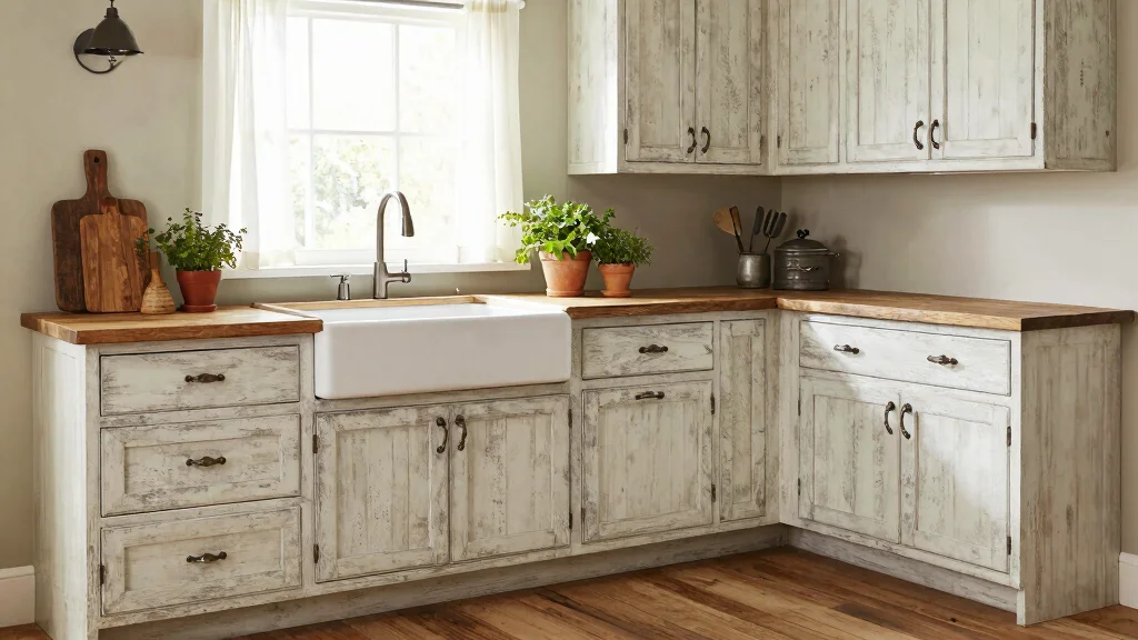 15 Distressed Kitchen Cabinets Ideas With Rustic Character