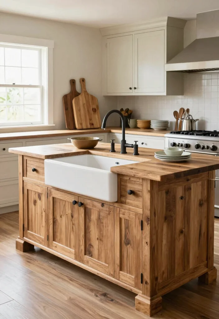 15 Kitchen Designs With Island Ideas That Impress - 14. Farmhouse Sink Island Combo 1