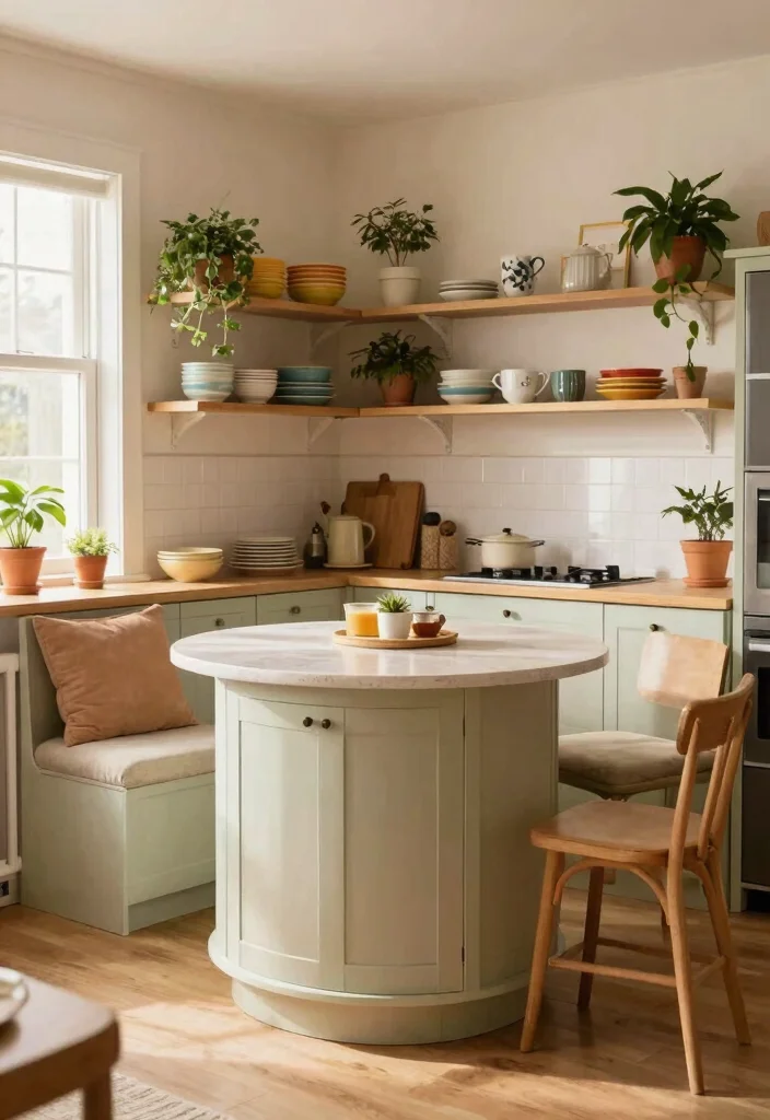 15 Kitchen Designs With Island Ideas That Impress - 4. Cozy Nook with a Small Island 1