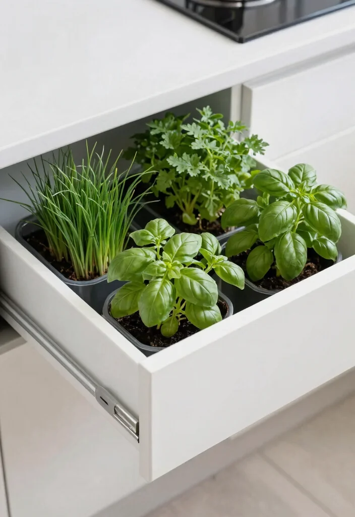 15 Kitchen Herb Garden Ideas With Fresh Green Touch 13 15 Kitchen Herb Garden Ideas With Fresh Green Touch - 13. Hidden Herb Garden Drawers 1