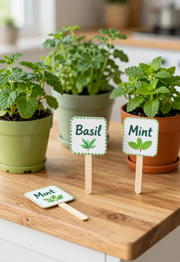 15 Kitchen Herb Garden Ideas With Fresh Green Touch 15 15 Kitchen Herb Garden Ideas With Fresh Green Touch - 15. DIY Herb Marker Labels 1
