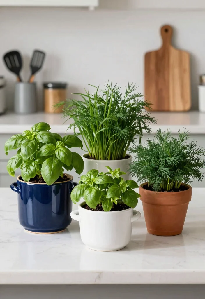 15 Kitchen Herb Garden Ideas With Fresh Green Touch 2 15 Kitchen Herb Garden Ideas With Fresh Green Touch - 2. Stylish Countertop Containers 1