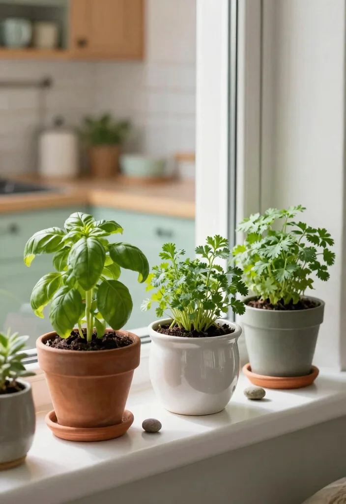 15 Kitchen Herb Garden Ideas With Fresh Green Touch 4 15 Kitchen Herb Garden Ideas With Fresh Green Touch - 4. Windowsill Delight 1