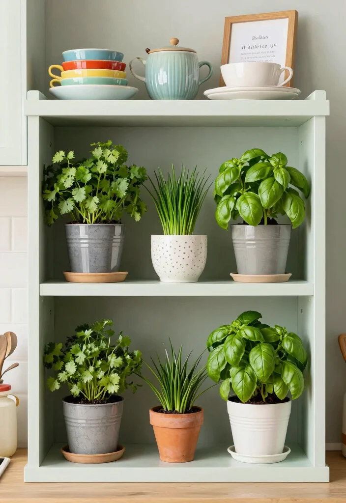 15 Kitchen Herb Garden Ideas With Fresh Green Touch 9 15 Kitchen Herb Garden Ideas With Fresh Green Touch - 9. Kitchen Shelving Units 1