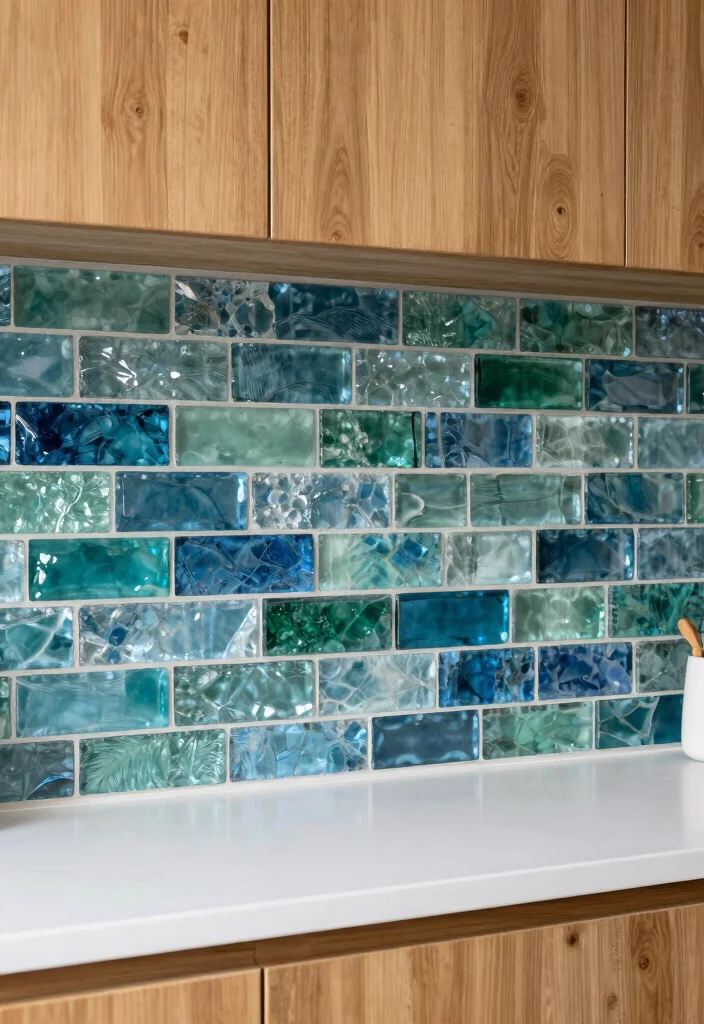 15 Kitchen Tiles Wall Ideas That Make a Statement - 1. Recycled Glass Tiles 1
