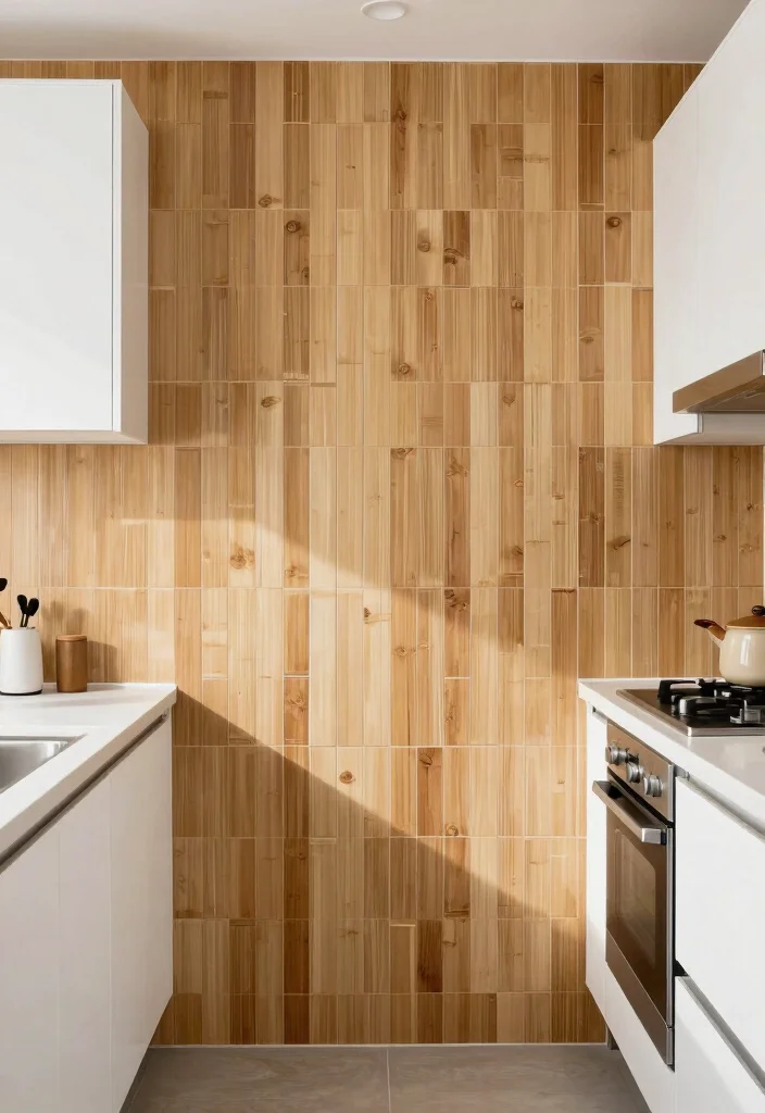 15 Kitchen Tiles Wall Ideas That Make a Statement - 13. Eco-friendly Bamboo Tiles 1