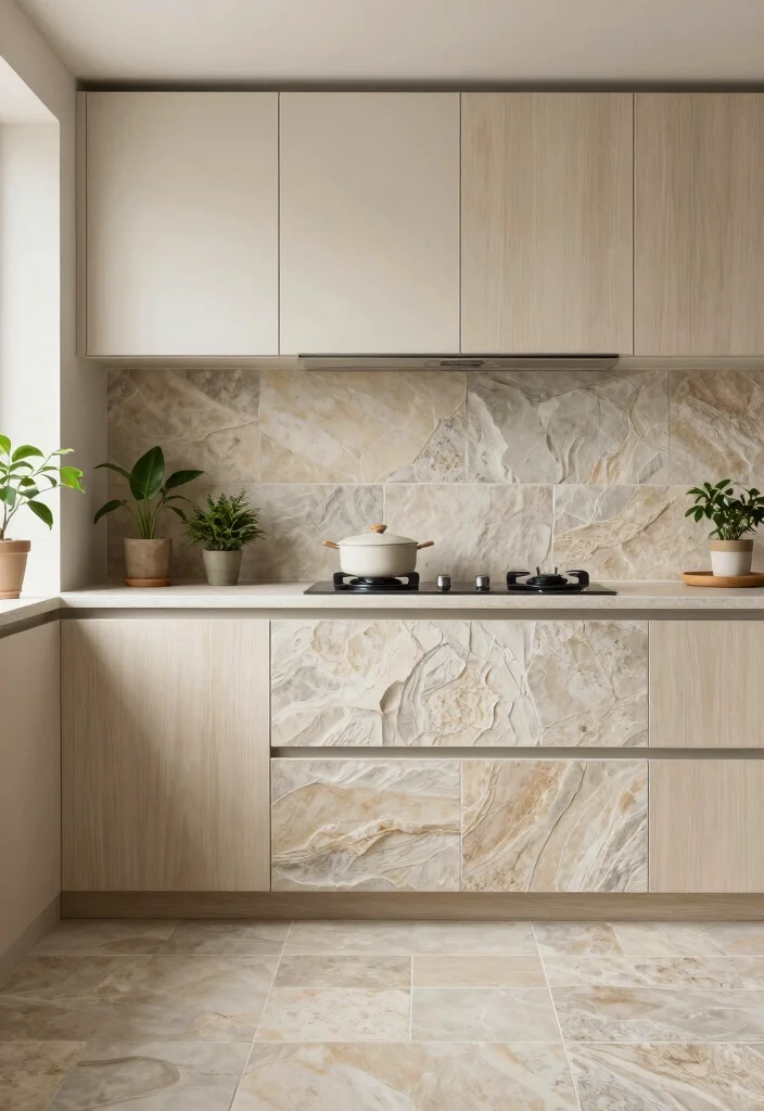 15 Kitchen Tiles Wall Ideas That Make a Statement - 8. Biophilic Tiles 1