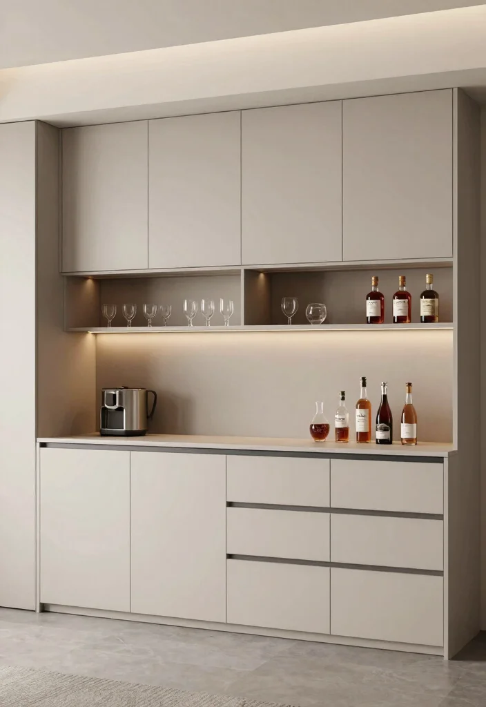 15 Modern Kitchen Bar Ideas With Sleek Style - 2. Integrated Kitchen Bar Space 1