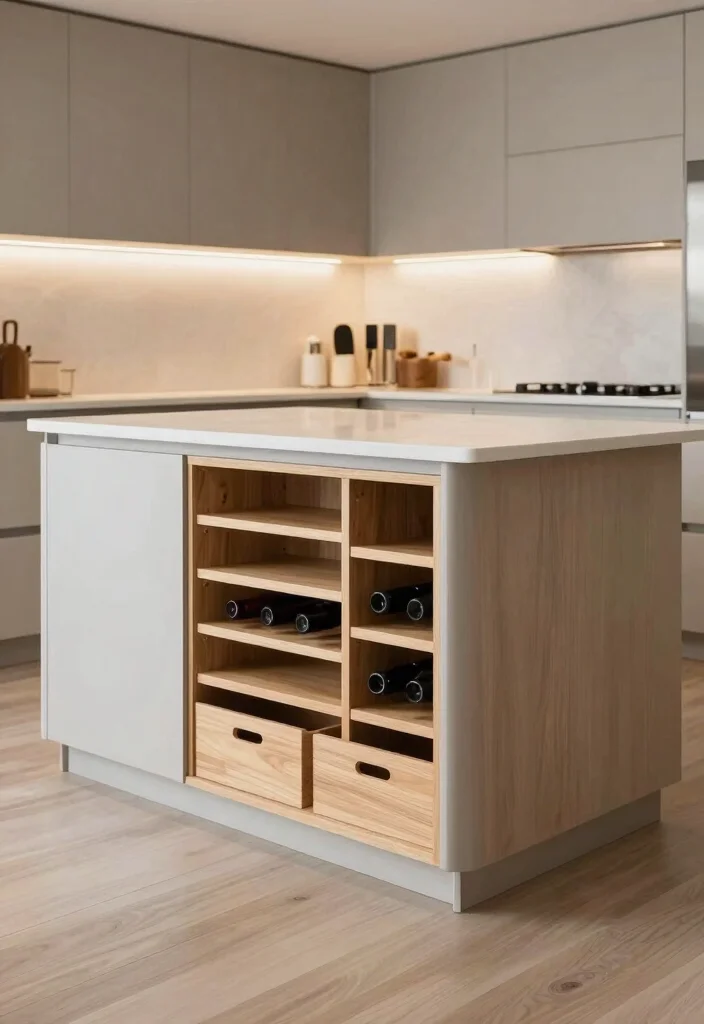 15 Movable Kitchen Island Ideas With Versatile Design - 13. Custom Built-ins 1