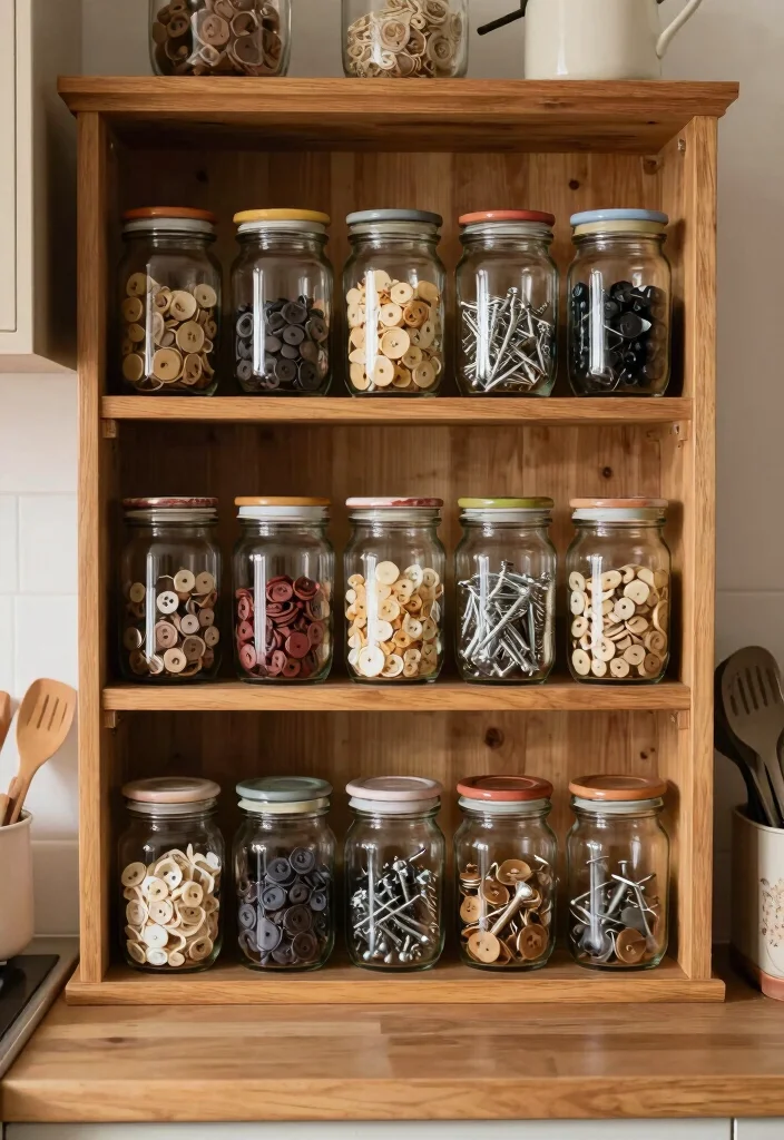 15 Organize Kitchen Cabinets Ideas That Reduce Clutter 10 15 Organize Kitchen Cabinets Ideas That Reduce Clutter - 10. Repurpose Old Jars for Small Items 1