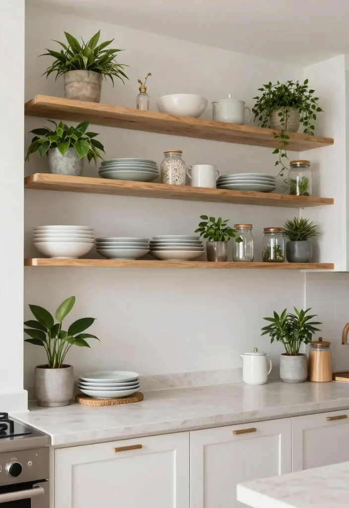 15 Organize Kitchen Cabinets Ideas That Reduce Clutter 5 15 Organize Kitchen Cabinets Ideas That Reduce Clutter - 5. Open Shelving for Display and Accessibility 1