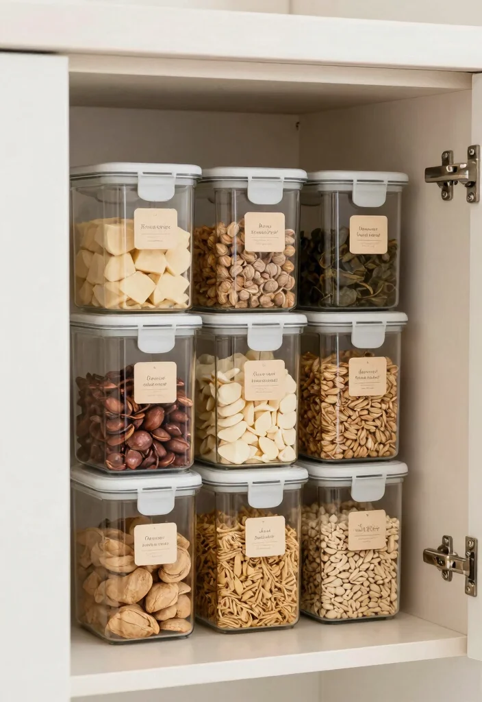 15 Organize Kitchen Cabinets Ideas That Reduce Clutter 7 15 Organize Kitchen Cabinets Ideas That Reduce Clutter - 7. Incorporate Stackable Containers 1