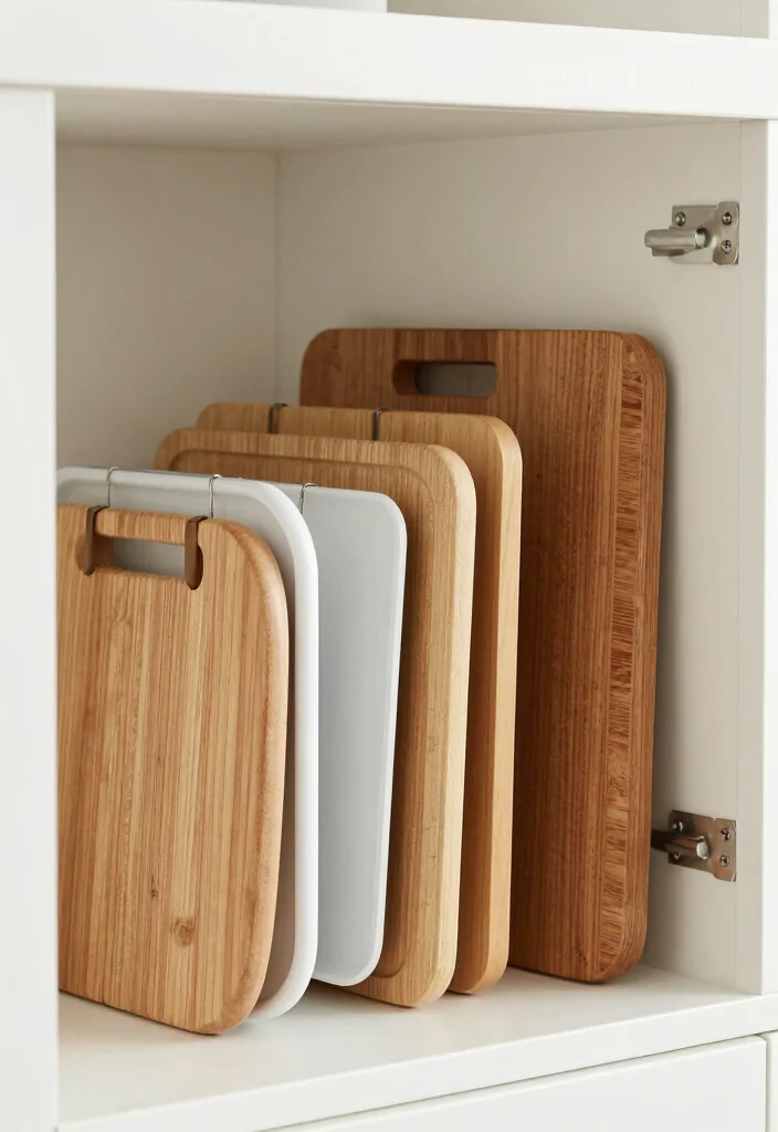 15 Organize Kitchen Cabinets Ideas That Reduce Clutter 8 15 Organize Kitchen Cabinets Ideas That Reduce Clutter - 8. Vertical Dividers for Cutting Boards and Baking Sheets 1