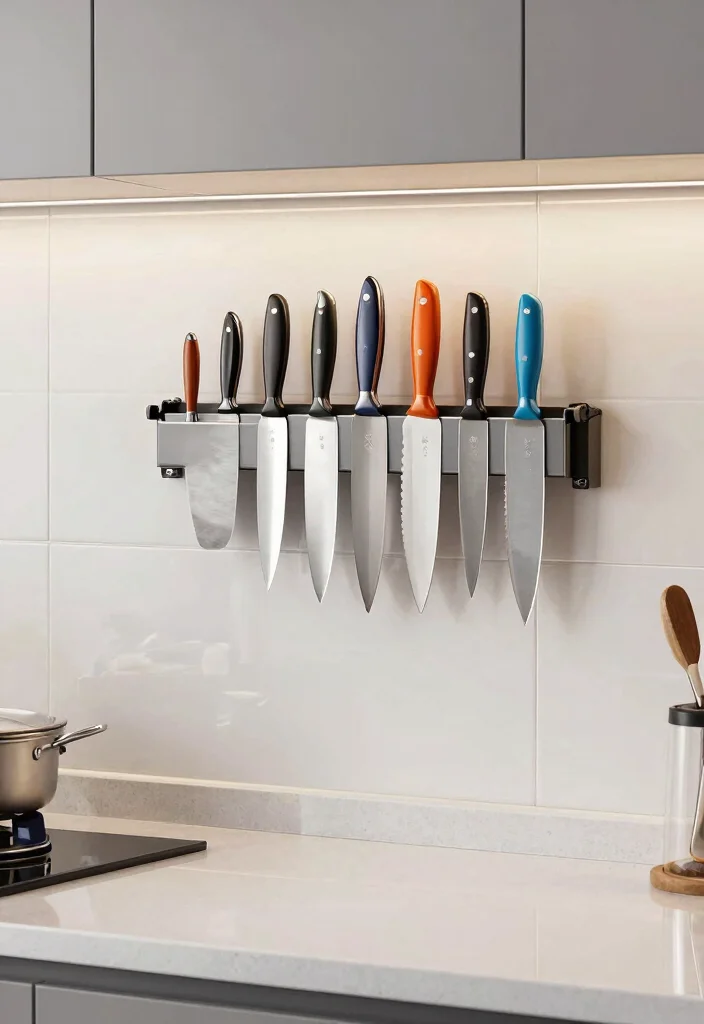 15 Small Kitchen Storage Ideas That Maximize Every Inch - 3. Magnetic Knife Strips 1
