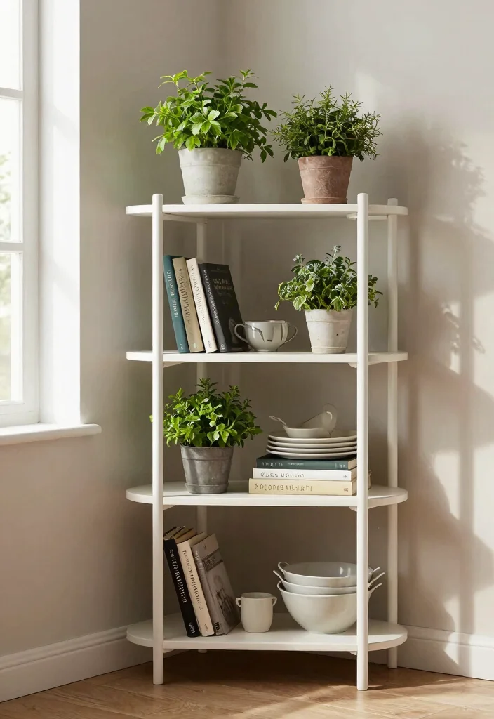 15 Small Kitchen Storage Ideas That Maximize Every Inch - 6. Corner Shelving Units 1