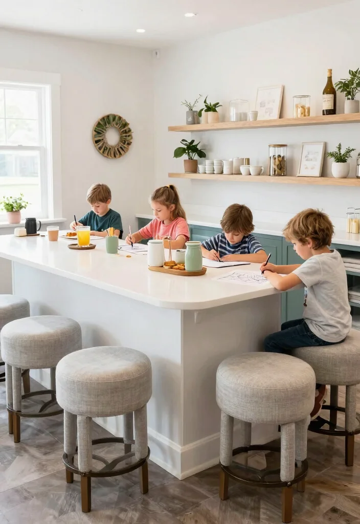 16 Breakfast Bar Kitchen Ideas That Feel Cozy & Social - 10. Family-Friendly Breakfast Bar 1
