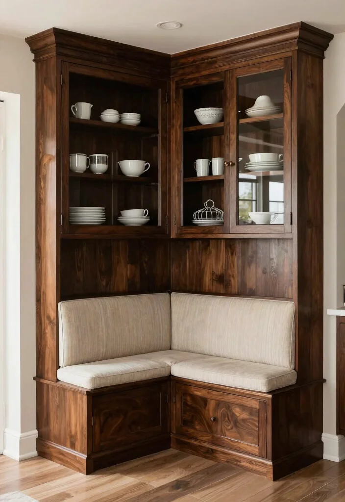 16 Dark Wood Kitchen Cabinets Ideas With Rich Warmth 10 16 Dark Wood Kitchen Cabinets Ideas With Rich Warmth - 10. Custom Built-Ins 1