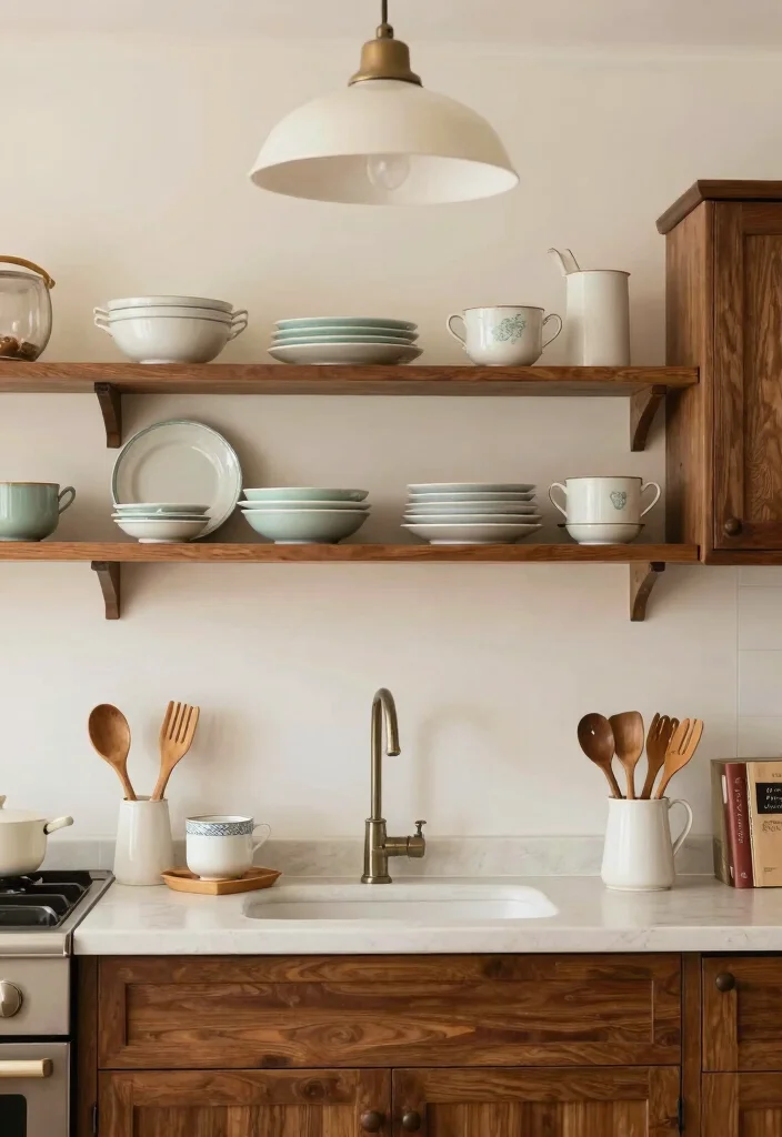 16 Dark Wood Kitchen Cabinets Ideas With Rich Warmth 8 16 Dark Wood Kitchen Cabinets Ideas With Rich Warmth - 8. Vintage Accents 1