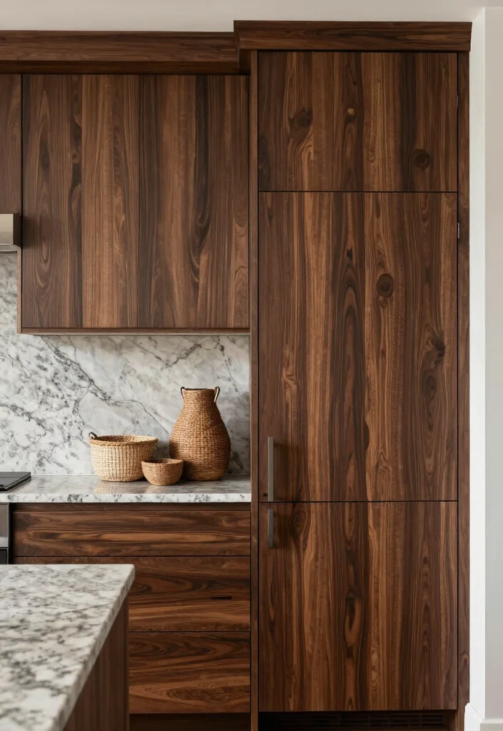 16 Dark Wood Kitchen Cabinets Ideas With Rich Warmth 9 16 Dark Wood Kitchen Cabinets Ideas With Rich Warmth - 9. Textured Finishes 1