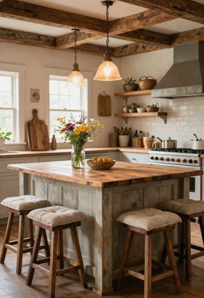 16 Extended Kitchen Island With Seating Ideas That Gather Everyone 1 16 Extended Kitchen Island With Seating Ideas That Gather Everyone - 1. Cozy Farmhouse Charm 1