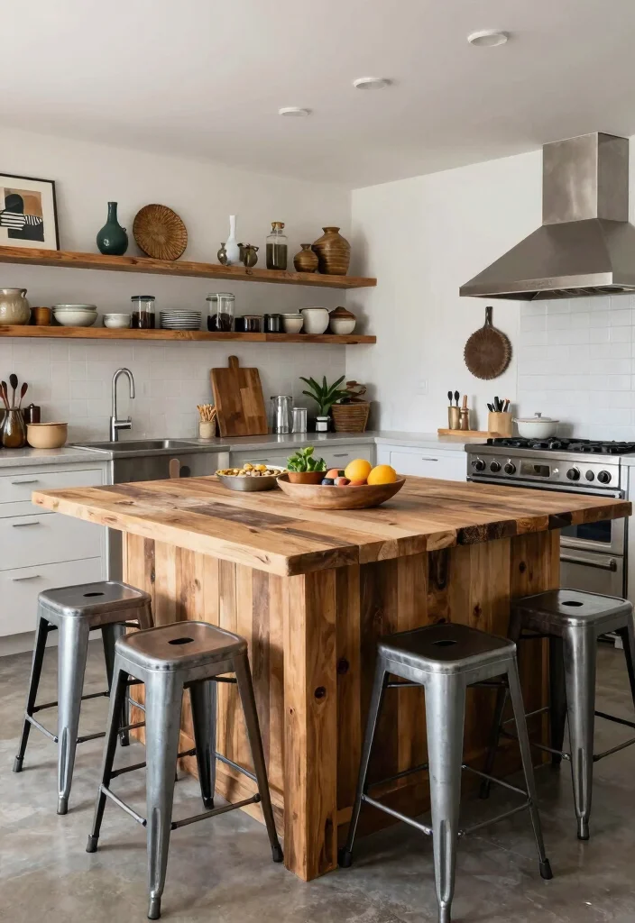 16 Extended Kitchen Island With Seating Ideas That Gather Everyone 5 16 Extended Kitchen Island With Seating Ideas That Gather Everyone - 5. Eclectic Mix and Match 1