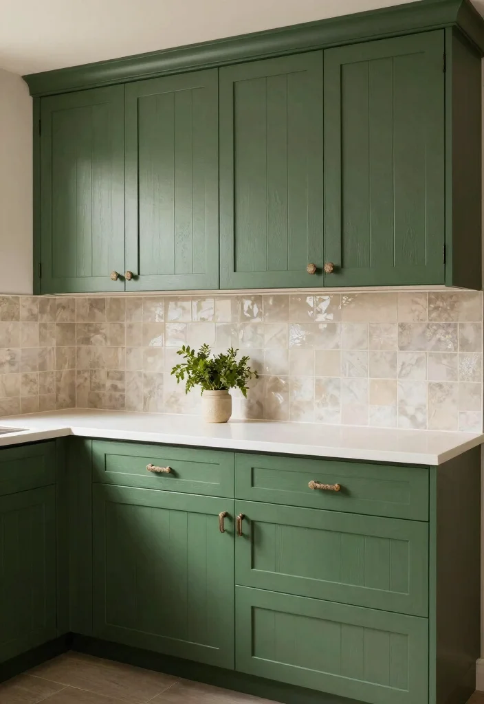 16 Forest Green Kitchen Cabinets Ideas With Moody Elegance 4 16 Forest Green Kitchen Cabinets Ideas With Moody Elegance - 4. Textured Finishes for Depth 1