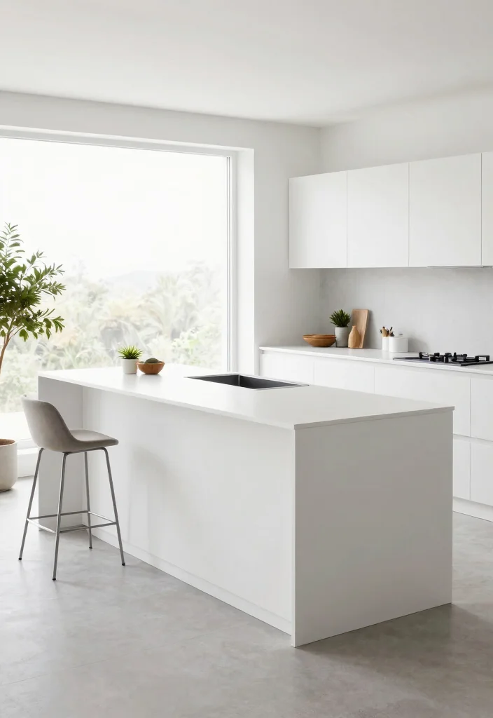 16 Kitchen Island With Table Extension Ideas That Add Flexibility - 5. Minimalist Drop-Leaf Island 1