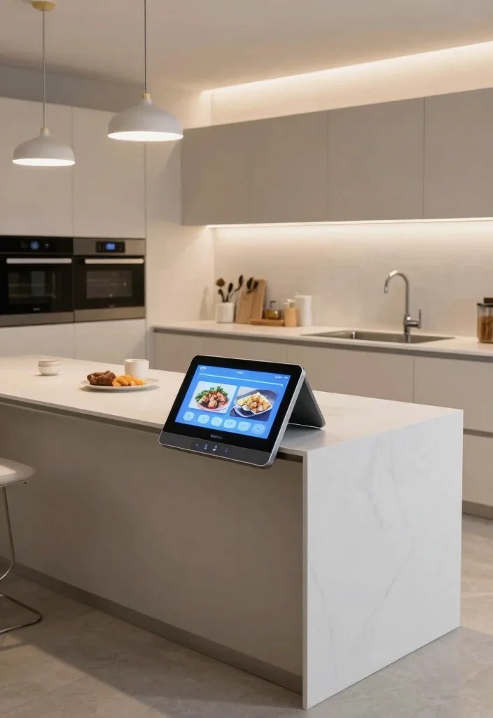 16 Kitchen Island With Table Extension Ideas That Add Flexibility - 9. Smart Technology-Integrated Island 1