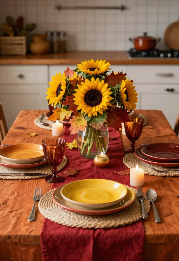 16 Kitchen Table Fall Decor Ideas With Cozy Vibes - 1. Warm Color Palette with Earthy Tones 1