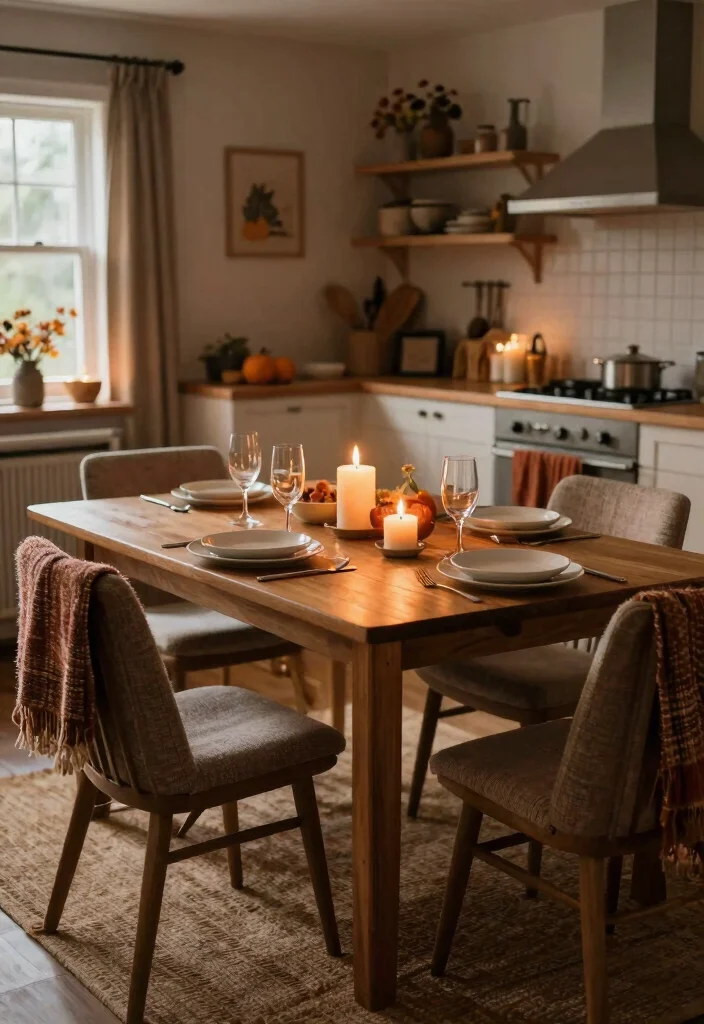 16 Kitchen Table Fall Decor Ideas With Cozy Vibes - 15. Crafting a Cozy Atmosphere 1