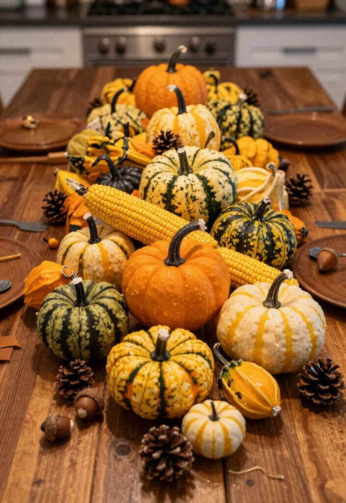 16 Kitchen Table Fall Decor Ideas With Cozy Vibes - 6. Harvest-Inspired Displays 1