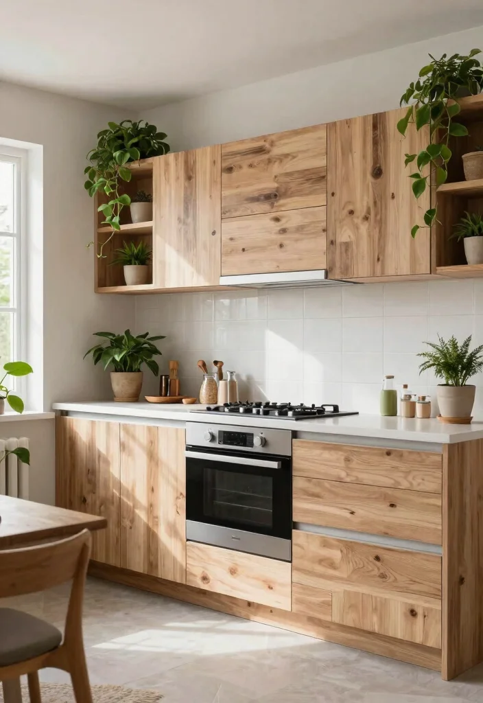 16 Light Kitchen Cabinets Ideas With Bright Airy Style - 14. Sustainable Materials for Eco-Friendly Design 1