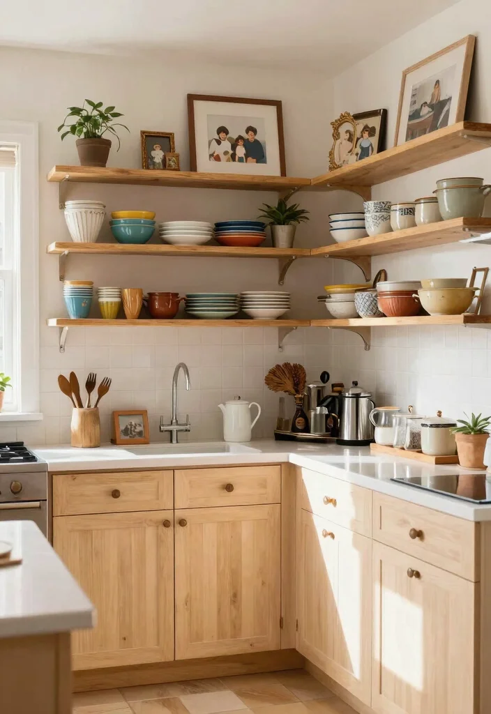 16 Light Kitchen Cabinets Ideas With Bright Airy Style - 16. Personal Touches with Decor 1