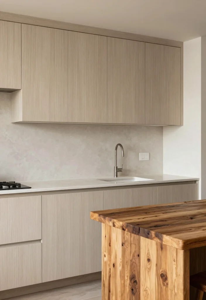 16 Light Kitchen Cabinets Ideas With Bright Airy Style - 8. Textured Finishes for Depth 1