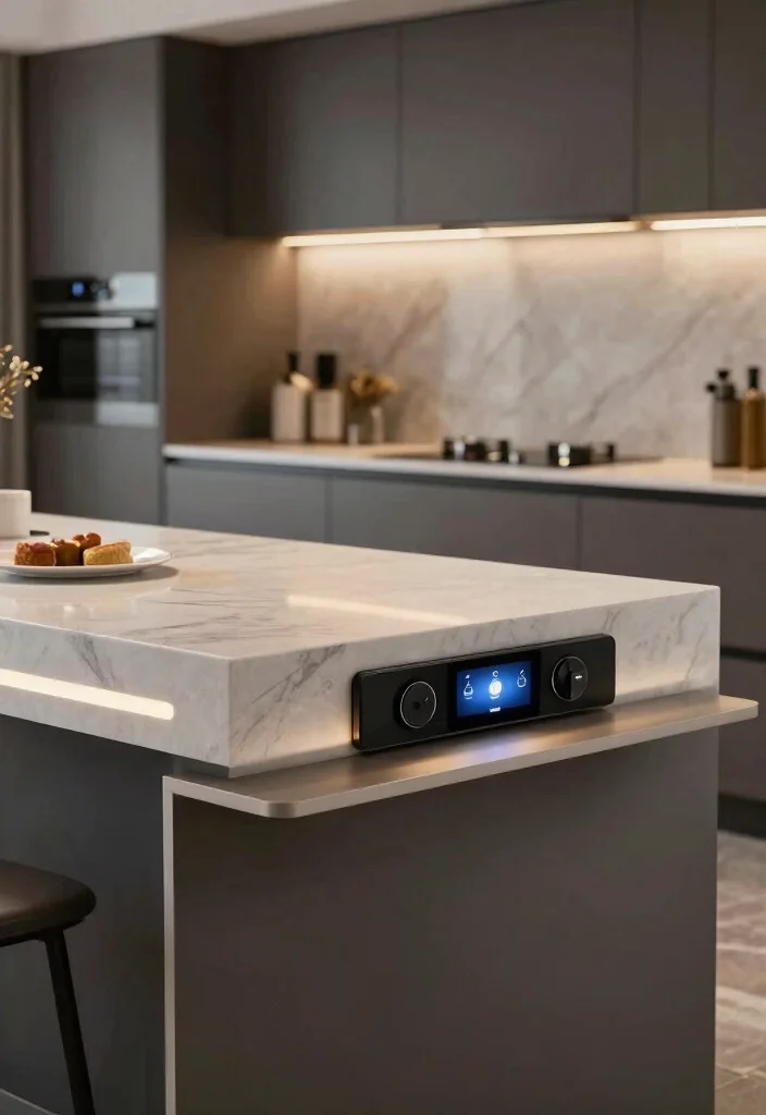 16 Modern Kitchen Island Ideas With Sleek Functionality - 13. Smart Technology: Tech-Savvy Islands 1