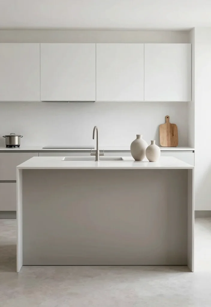 16 Modern Kitchen Island Ideas With Sleek Functionality - 15. Minimalist Lines: Clean and Simple Design 1