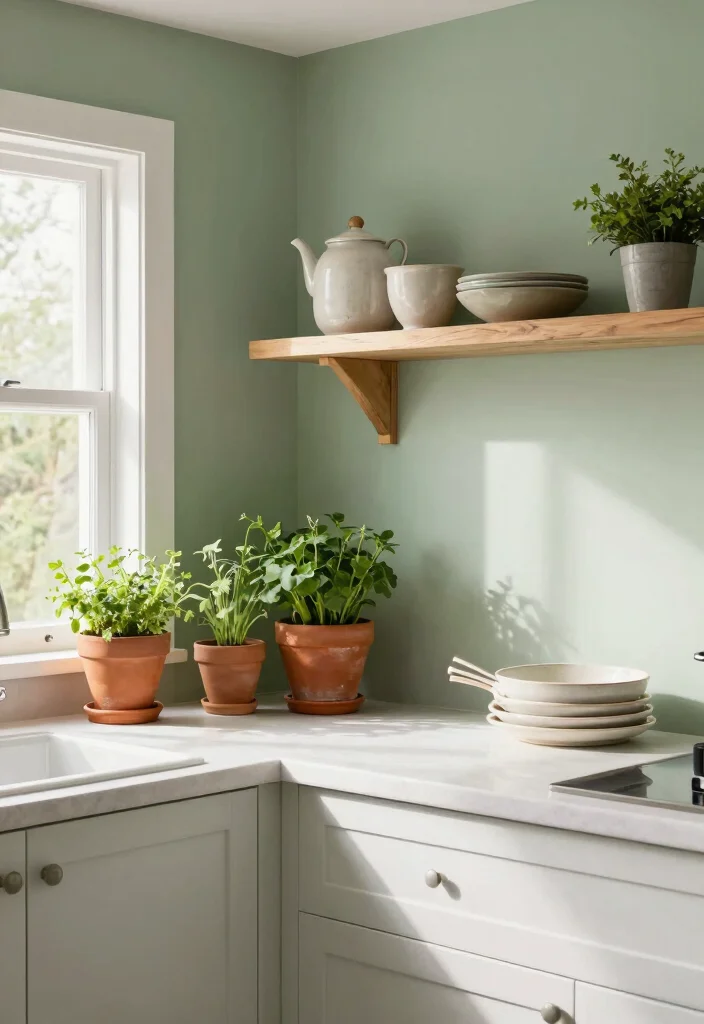 16 Paint for Kitchen Walls Ideas That Refresh Instantly 1 16 Paint for Kitchen Walls Ideas That Refresh Instantly - 1. Soft Sage Green - A Natural Touch 1