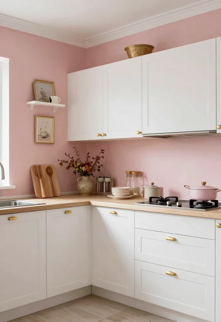 16 Paint for Kitchen Walls Ideas That Refresh Instantly 11 16 Paint for Kitchen Walls Ideas That Refresh Instantly - 11. Dusty Rose - A Feminine Touch 1