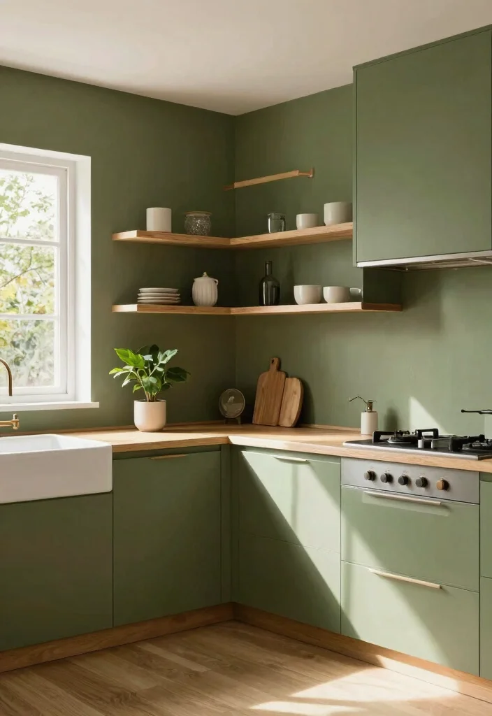16 Paint for Kitchen Walls Ideas That Refresh Instantly 12 16 Paint for Kitchen Walls Ideas That Refresh Instantly - 12. Olive Green - Nature-Inspired Elegance 1