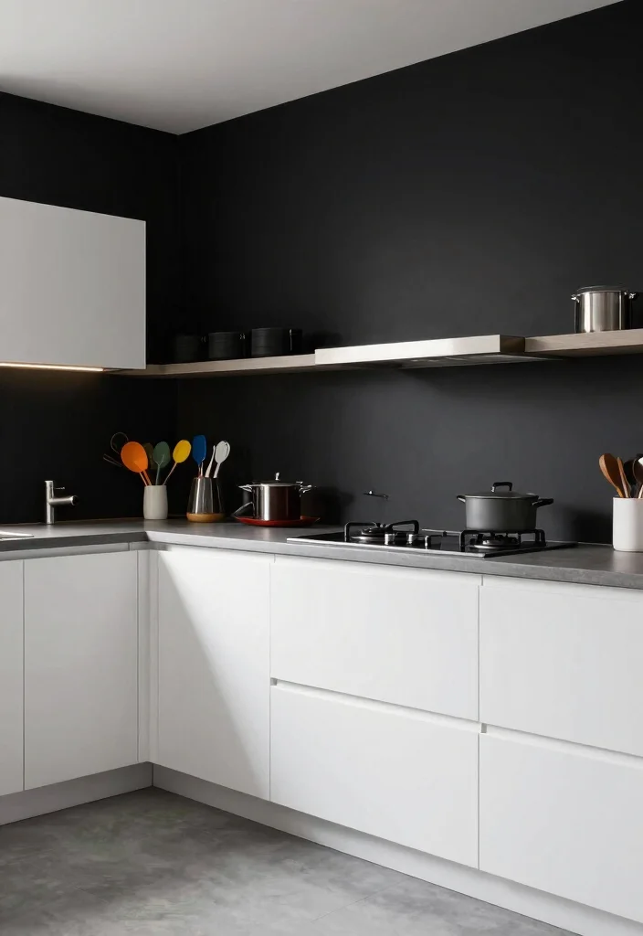 16 Paint for Kitchen Walls Ideas That Refresh Instantly 7 16 Paint for Kitchen Walls Ideas That Refresh Instantly - 7. Bold Black - For the Fearless 1