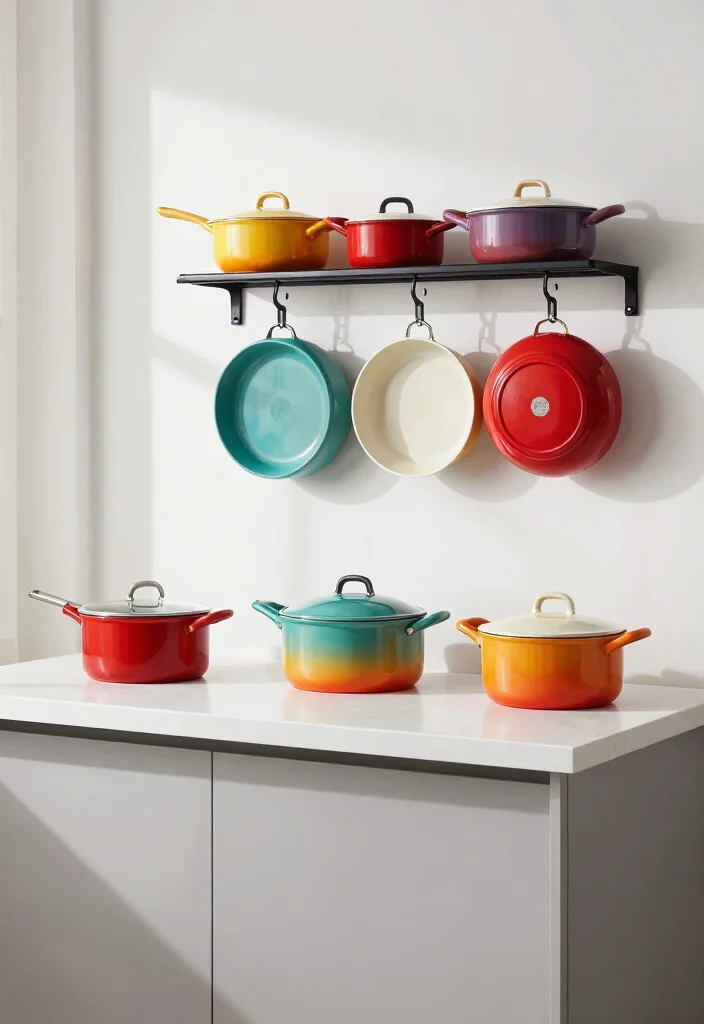 16 Small Kitchen Island Decor Ideas That Shine 12 16 Small Kitchen Island Decor Ideas That Shine - 12. Stylish Cookware Display 1