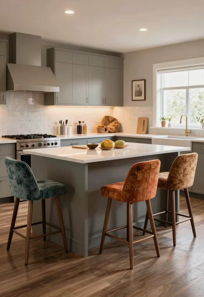 16 Small Kitchen Island Decor Ideas That Shine 9 16 Small Kitchen Island Decor Ideas That Shine - 9. Stylish Bar Stools 1
