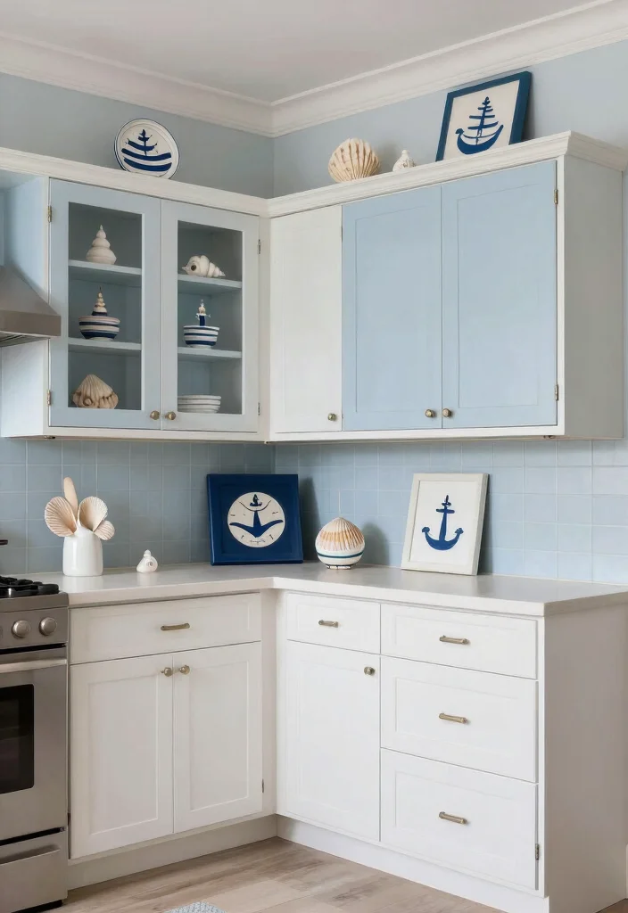 16 Wall Cabinets Kitchen Ideas With Smart Organization - 11. Themed Cabinets: A Story to Tell 1