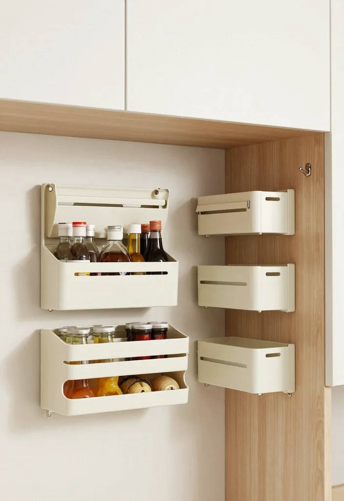 16 Wall Cabinets Kitchen Ideas With Smart Organization - 13. Functional Accessories: Organizing Tools 1