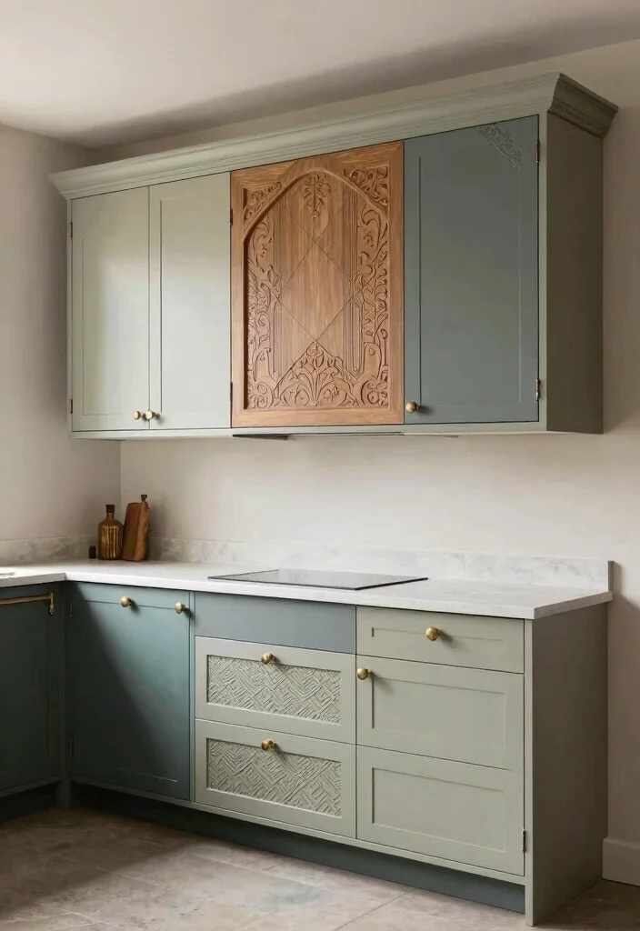 16 Wall Cabinets Kitchen Ideas With Smart Organization - 16. Unique Styles: Make a Statement 1